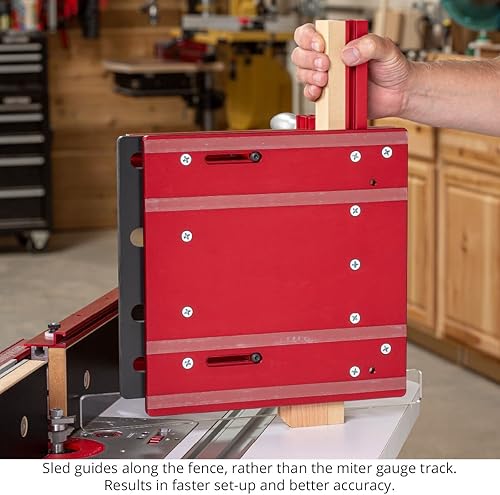 Miniatura 3 de Woodpeckers Trineo de afrontamiento del hierro-agarre para la tabla del router, herramientas de la carpintería