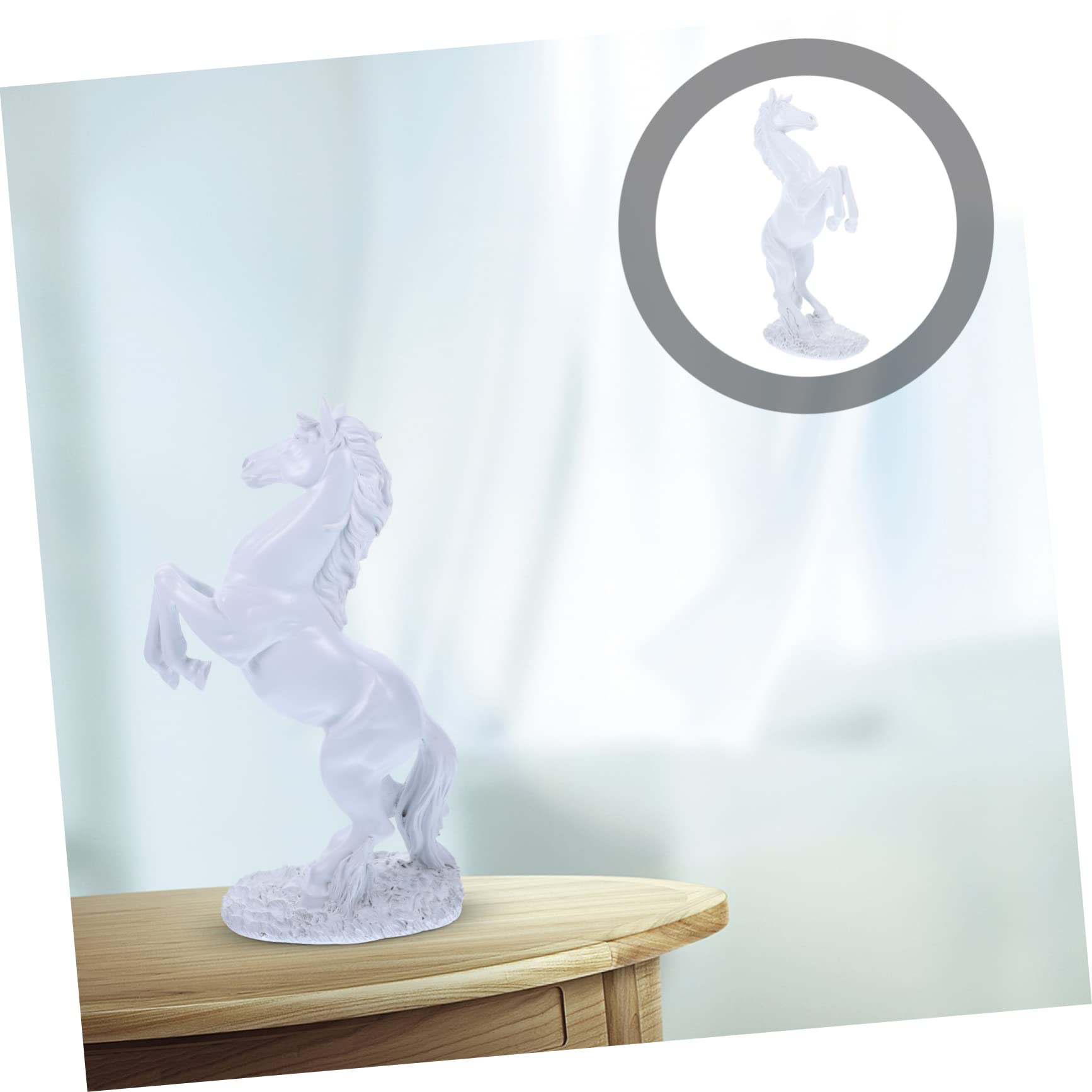 CORHAD Sculpture De Cheval en Résine Faite À La Main Décoration De Bureau Élégante