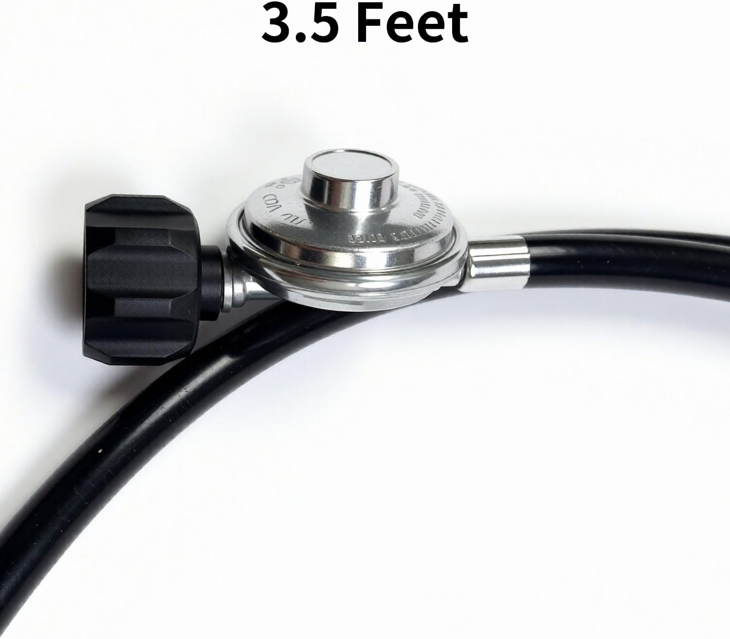 3.5ft 5/16" ID Gas Fuel Line Hose – Flexible Stainless Steel Gas Supply Hose with 3/8" Female Flare Fittings & 5/8" Propane Regulator Connector- vpha-02