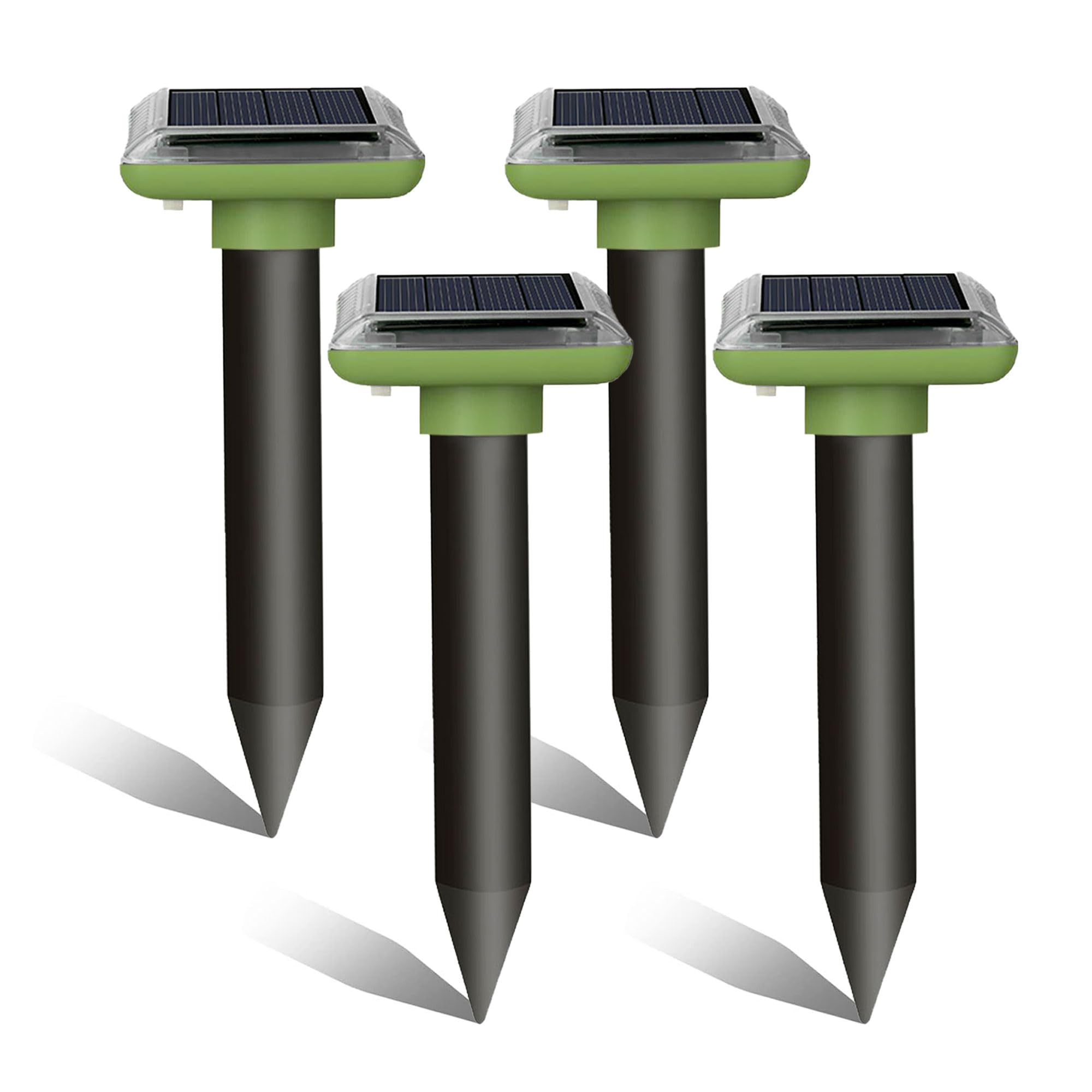 Lot de 4 répulsifs solaires Anti-Taupes - Répulsif Contre Les Taupes - Répulsif Contre Les campagnols - Répulsif à ultrasons - Répulsif Solaire Contre Les Taupes