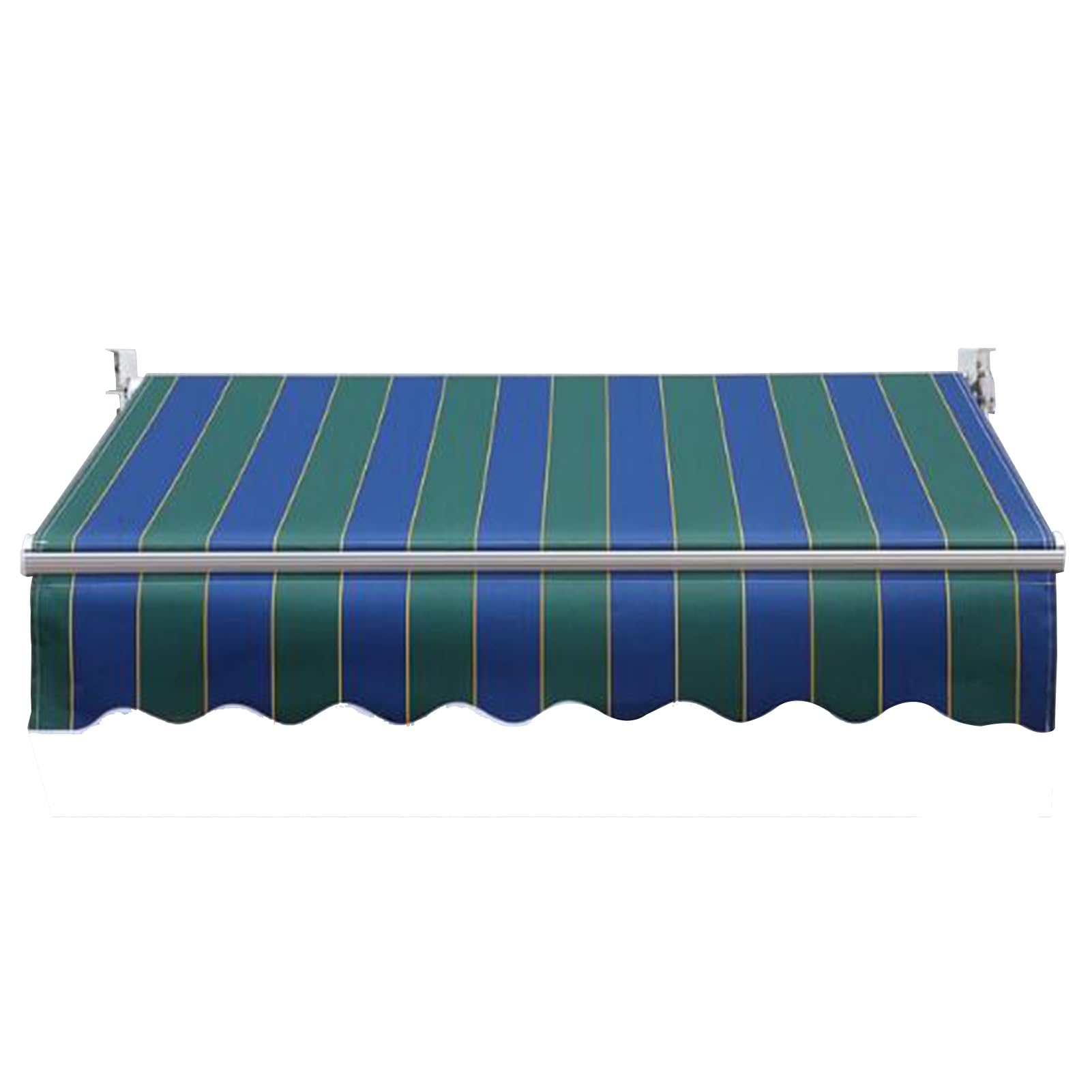 Tissu d'ombrage d'auvent rétractable 16x10ft bâche polyester terrasse patio extérieur