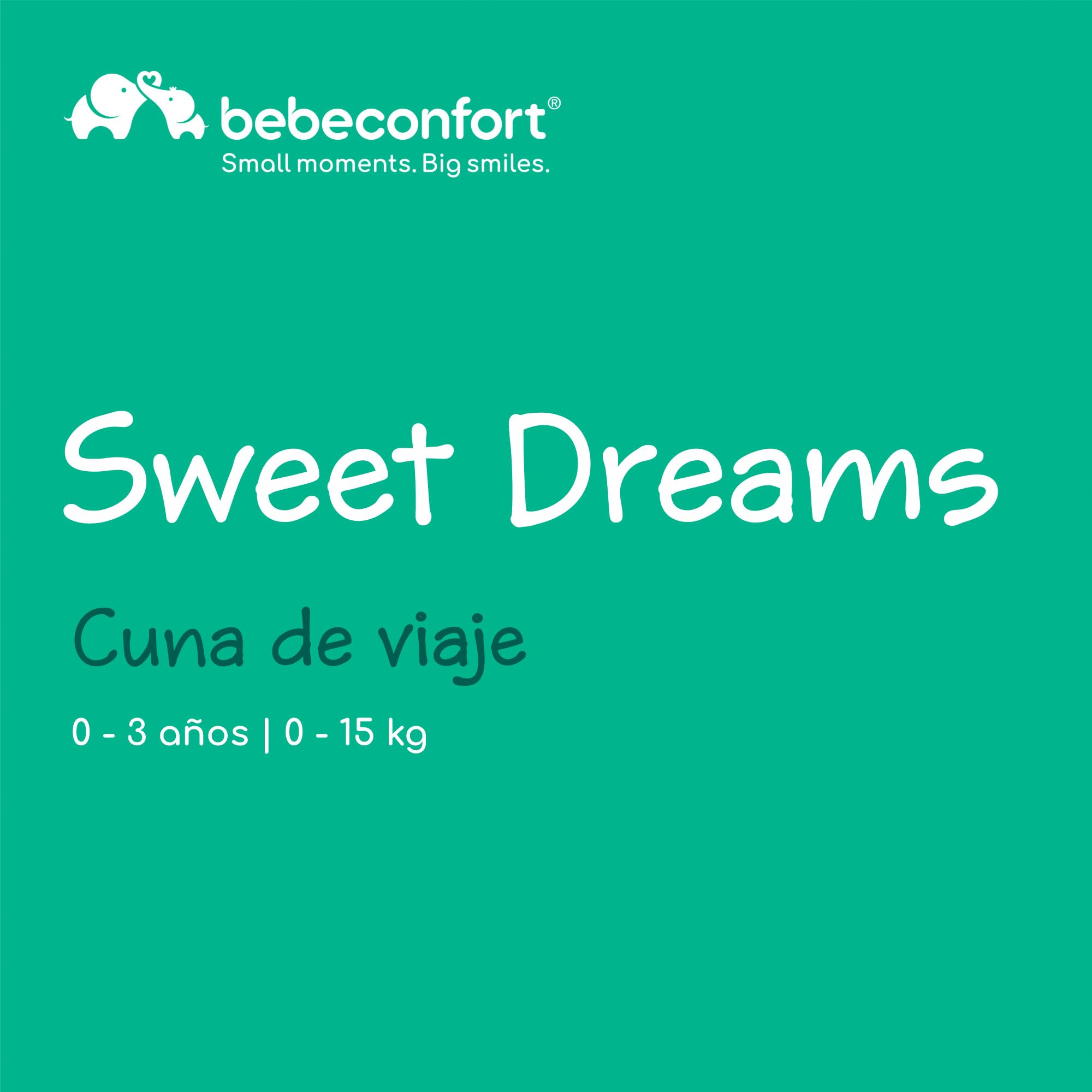 Bebeconfort Sweet Dreams, Cuna de Viaje, 0-3 años (0-15 kg), Cuna de Viaje Ligera y Lista para Viajar, Colchón Grande Acolchado, Ventana de Entrada Lateral, Cierre Compacto fácil, Mineral Graphite