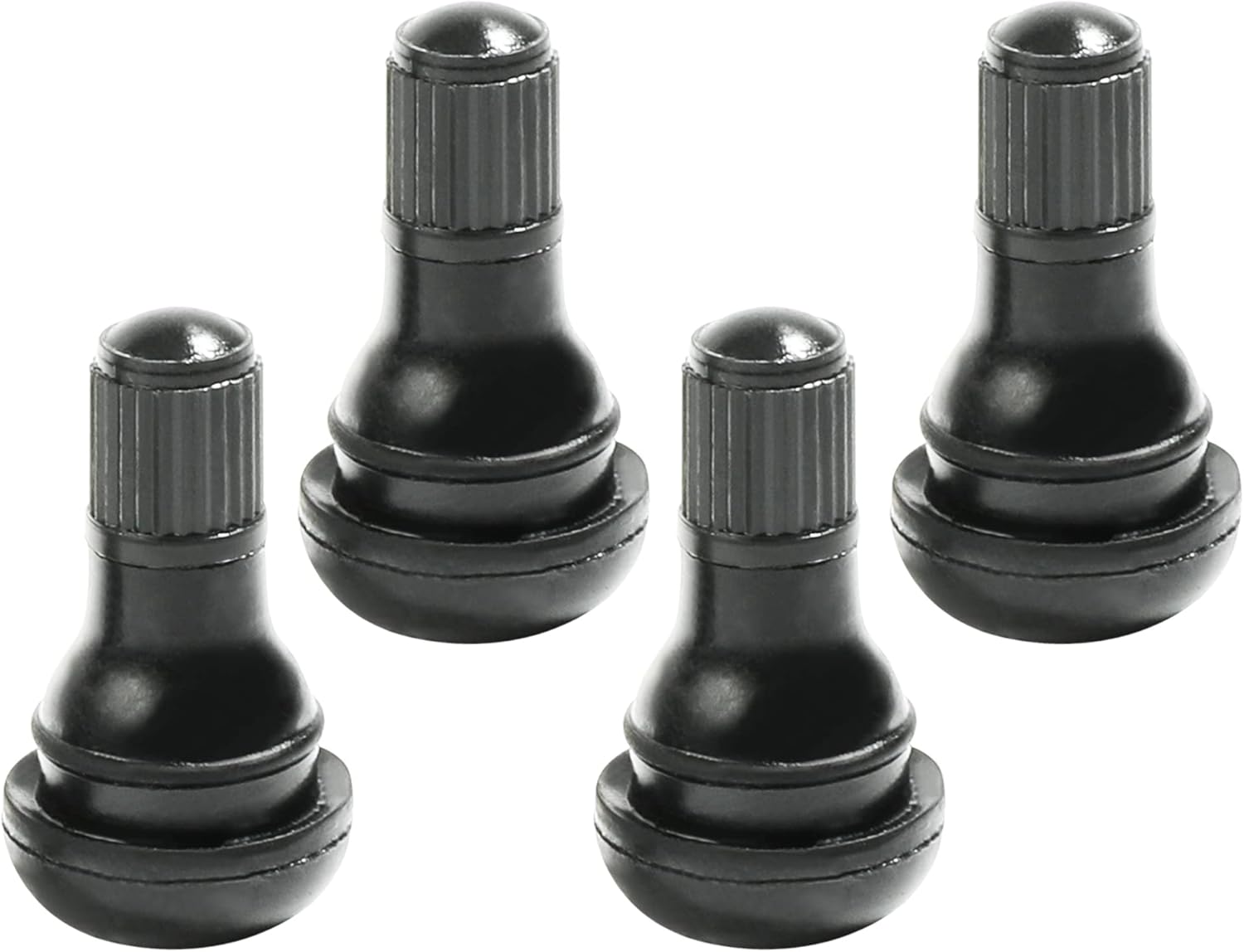 YAKEFLY 4PCS Tire Valve Stem Rubber Snapin Valves,TR412 TR413 Tubeless Tire Valve