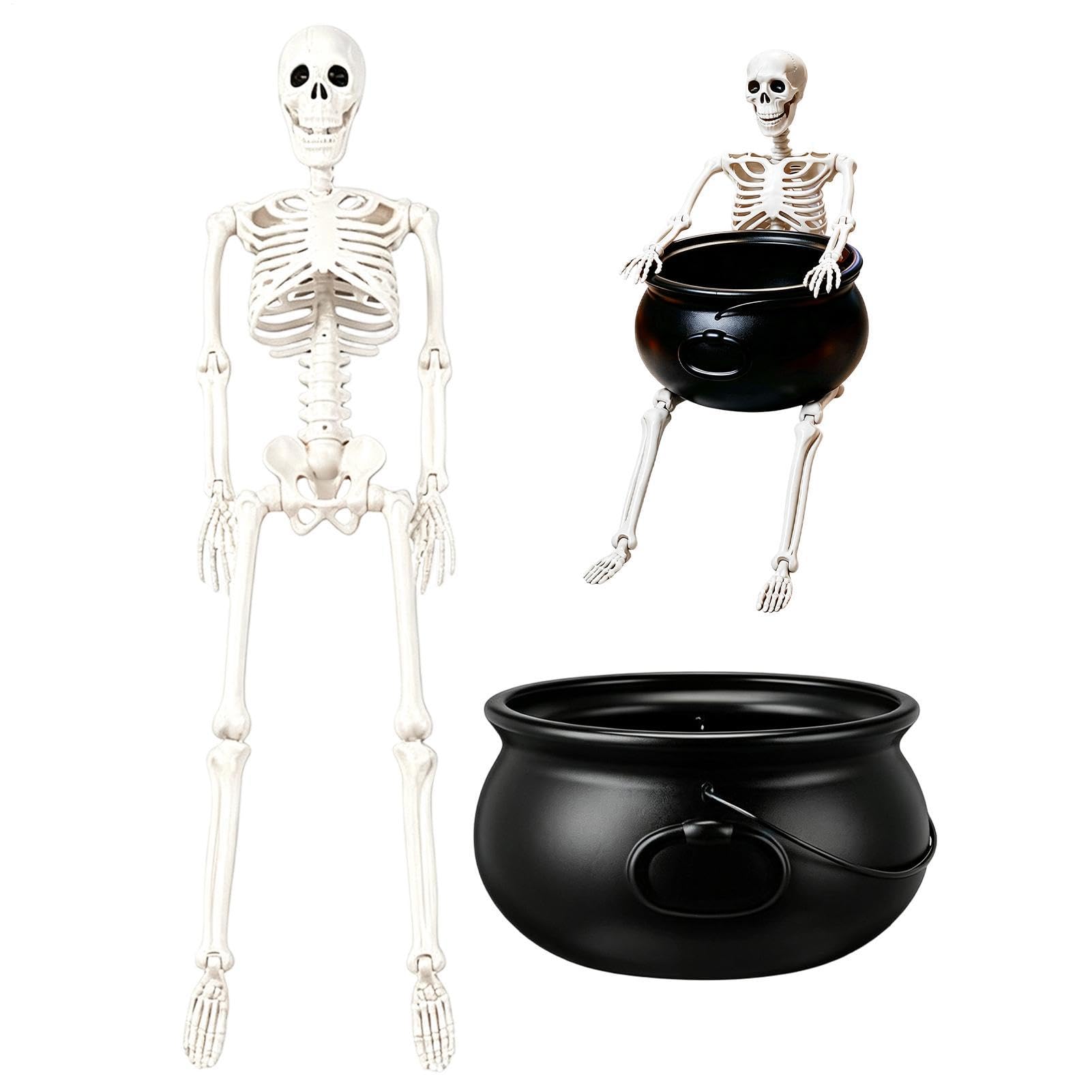 Set porta caramelle con teschio di Halloween – scheletro articolata