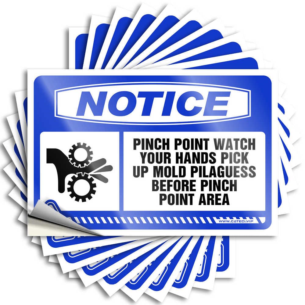 Fzfn Colour Notice Pinch Point Watch Your Hand Tumbler Smiley Face - Funny Bathroom Decor Sticker Self Adhesive Sticker(8X12cm)