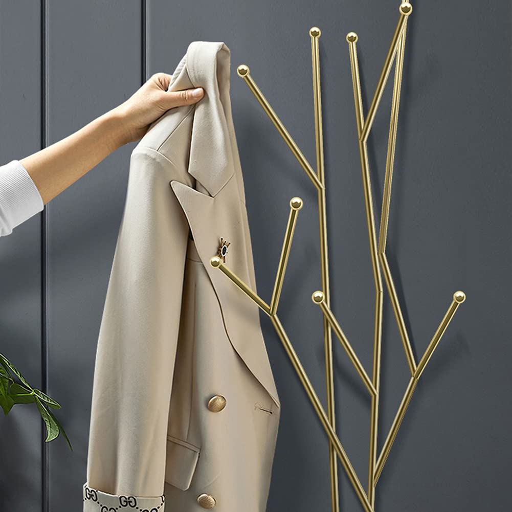 Perchero rústico de pared con ganchos de hierro forjado para entrada y baño, perchero decorativo de granja con ganchos de metal duraderos