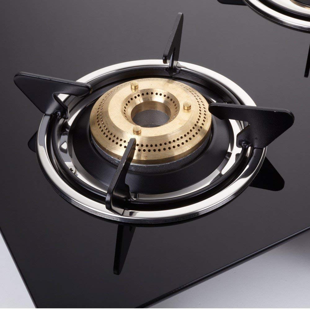 Elica Glass 3 Burner Auto Ignition Gas Stove (Patio ICT 773 BLK AI