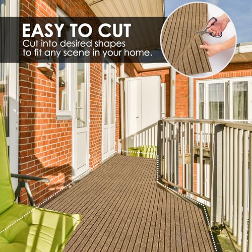 koloko 2ft x 6ft Runner Rug Non-Slip Outdoor Indoor Carpet Runner Custom Size Floor Runners Area Rugs Mat with Rubber Backing for Hallway Entryway Balcony Patio Kitchen Garage Stair Laundry by koloko - Image 6