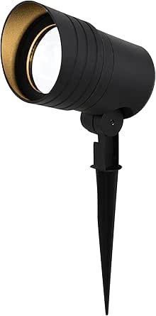 VAXCEL Low-Voltage Aluminum Black Outdoor Landscape Path Flood Light LED Clear Glass