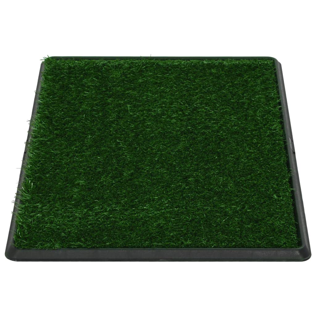 Inodoro para mascotas con césped artificial, verde, 76 x 51 x 3 cm, 2 unidades, impermeable y antiolor, alfombrilla PIPI absorbente para perros, gatos, cachorros, entrenamiento y limpieza