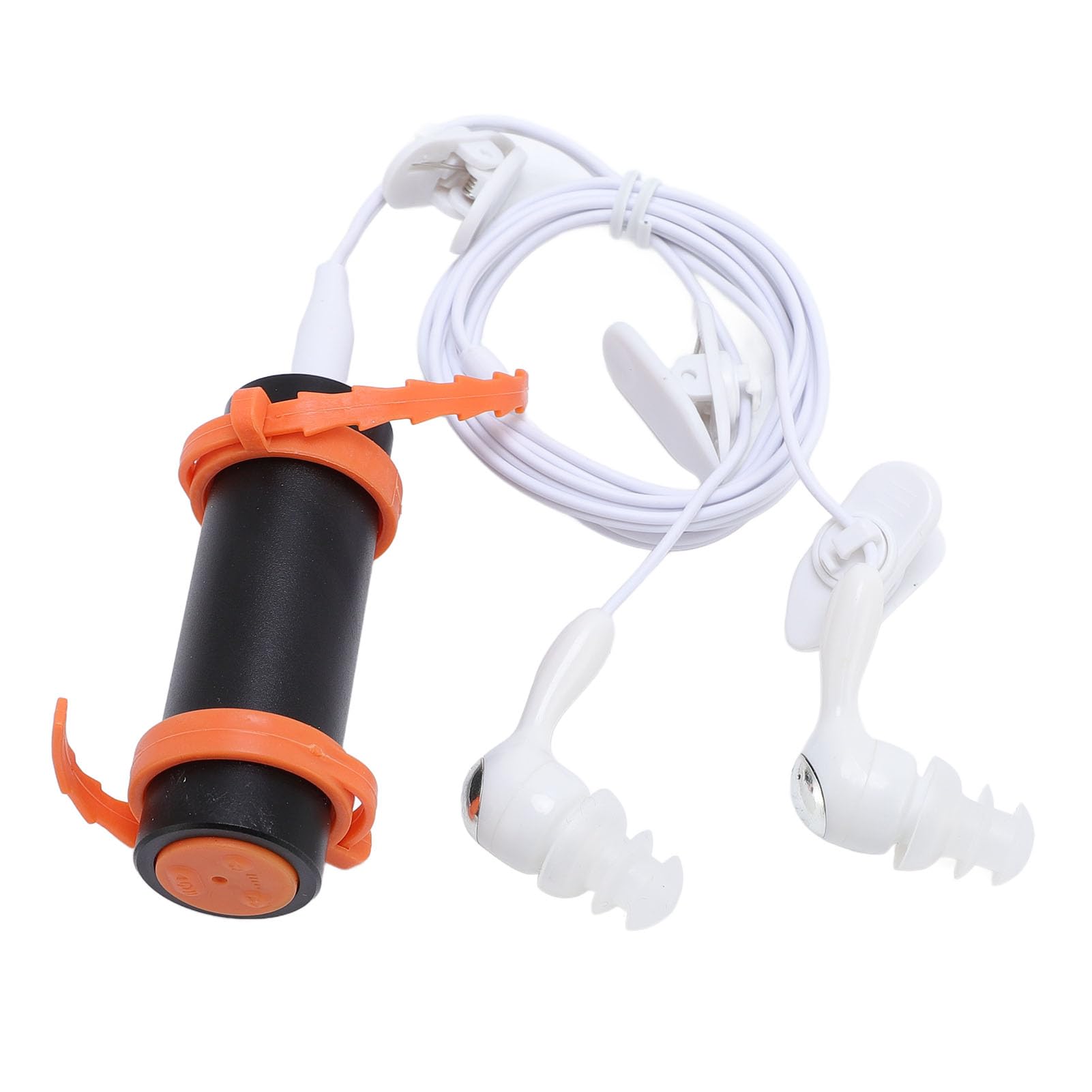 Lecteur MP3 étanche 8 Go Lecteur de Musique Portable en Aluminium avec écouteurs étanches pour la Natation, la Plongée, Le Surf, la Course à Pied - Argent (Black)