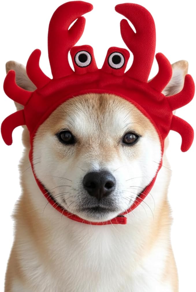 Disfraz de Cangrejo para Perro CheetahBoo Talla M Rojo miniatura 2