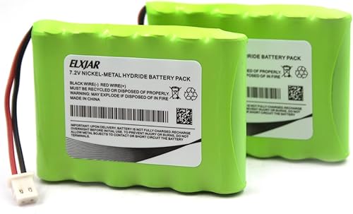 Paquete de 2 baterías Ni-MH de 7.2 V 700 mAh compatible con teclado Honeywell Intrusion 300-06868 TSS, 8DLLKP500 8DLTSSCBASE1 8DLWLTP100 WLTP100