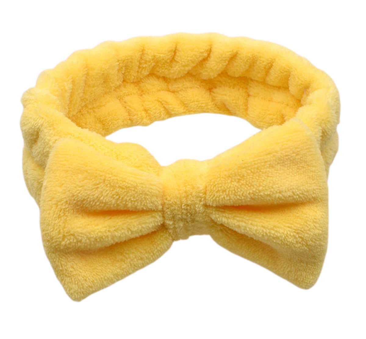 scicent Spa Headbands for Girl Fluffy Headband for Washing Face Elastic Bowknot Hair Bands with 2 Pcs Mask Brushes