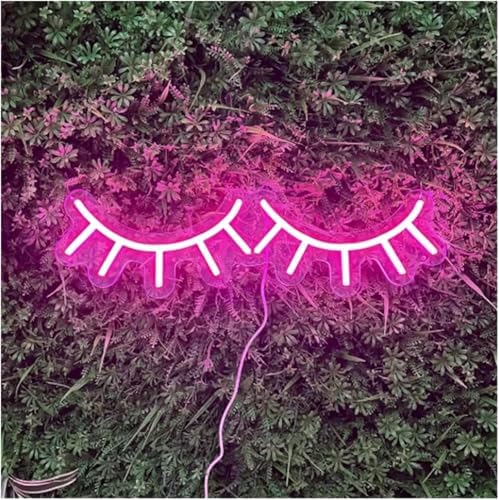 Eyelash Shape LED Neon Sign Window Decoration Indoor Decorative Light 40cmx12cm image 5