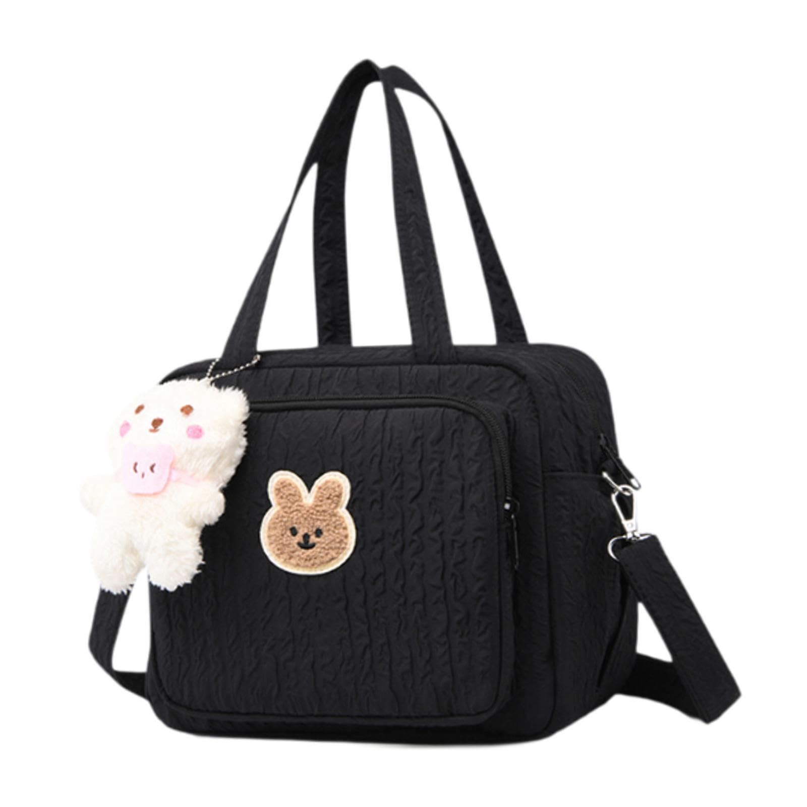 Sharplace Sac à Langer Sac à bandoulière Grande capacité Sac de Voyage élégant Sac de Maquillage Sac à Main léger Sac de Rangement, Noir