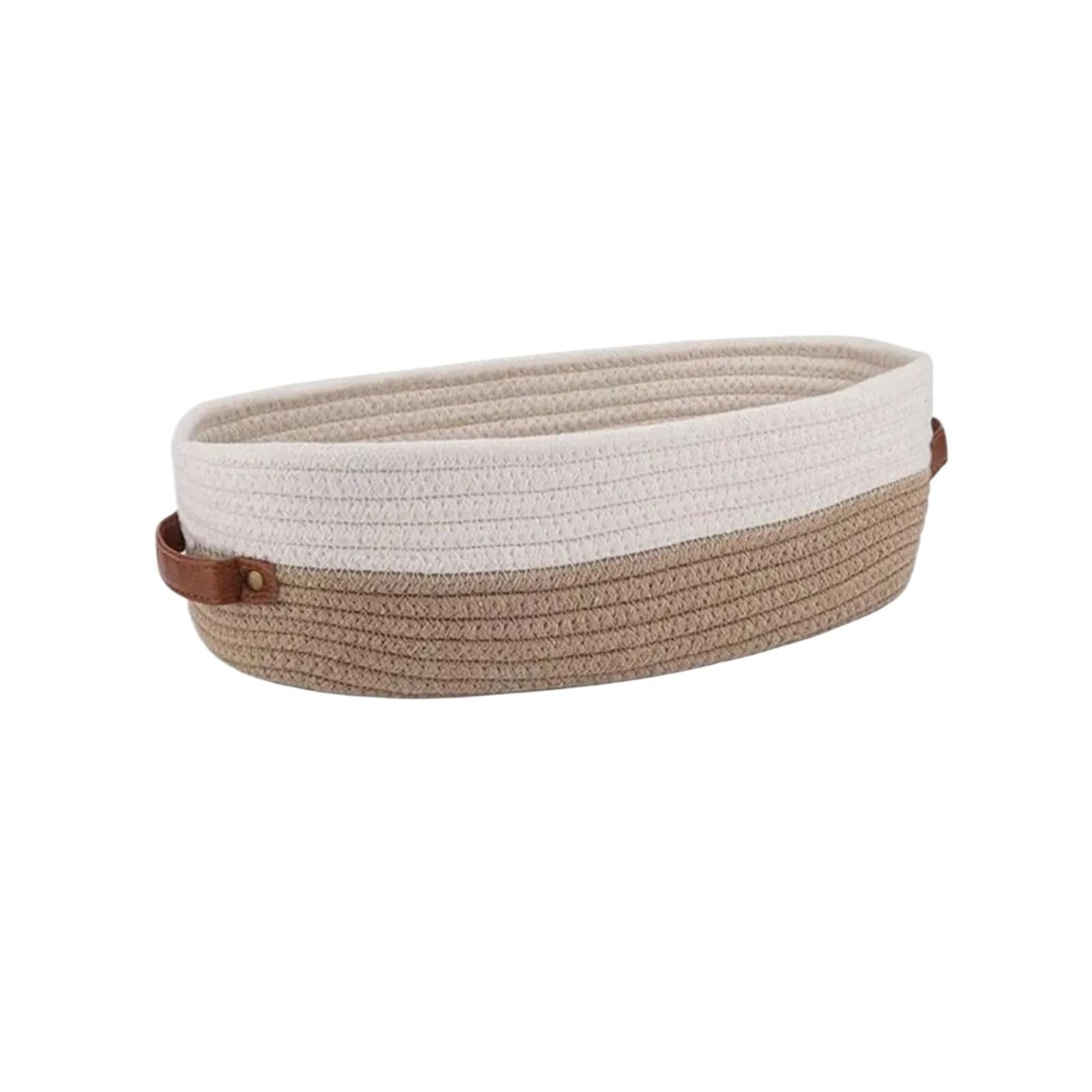 Paquete de 2 cestas de cuerda de algodón con asas for baño