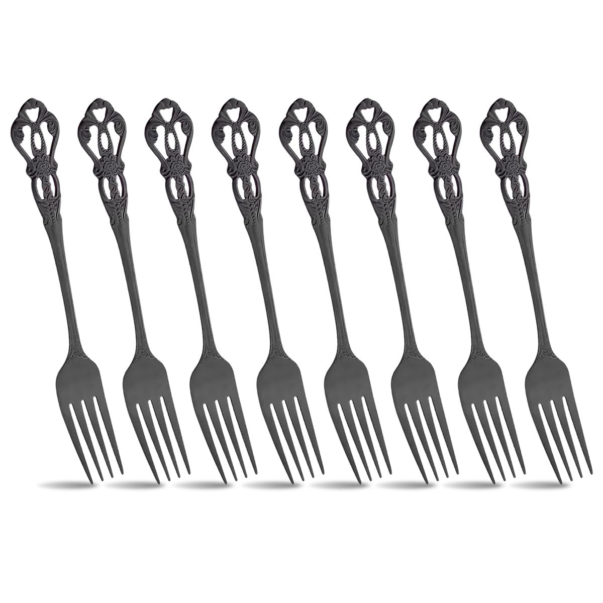 BRIIEC 8-Piece Vintage Dessert Fork Set 6.61