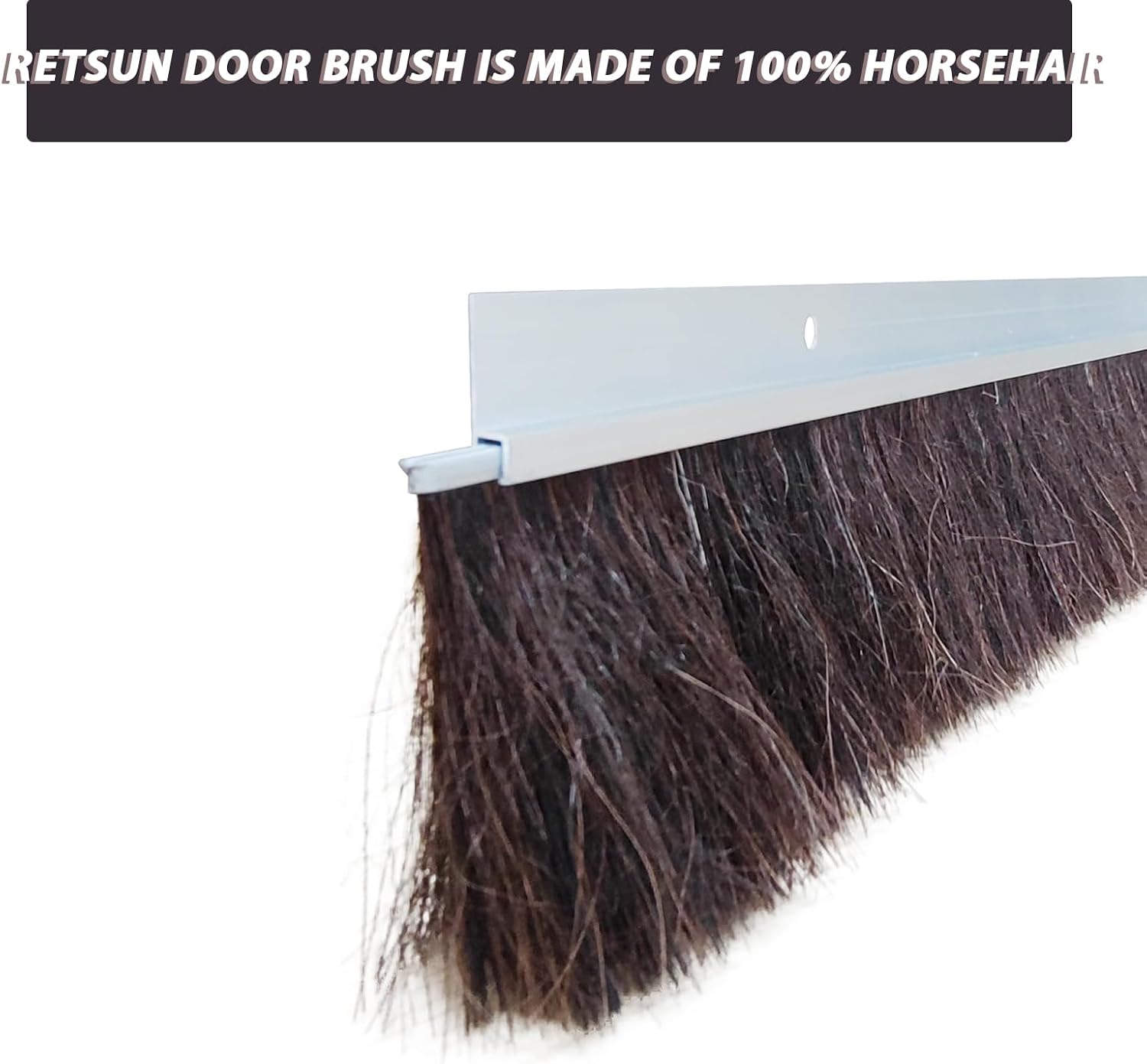 Horsehair 12 Sets 2.16 x 39.37 Inches Sweep Brush Door Sweep Door Brush Seal Roll Up Door Garage Door Sweeps Suitable for Various Floors Easy Mounting (2.16 in, 12)