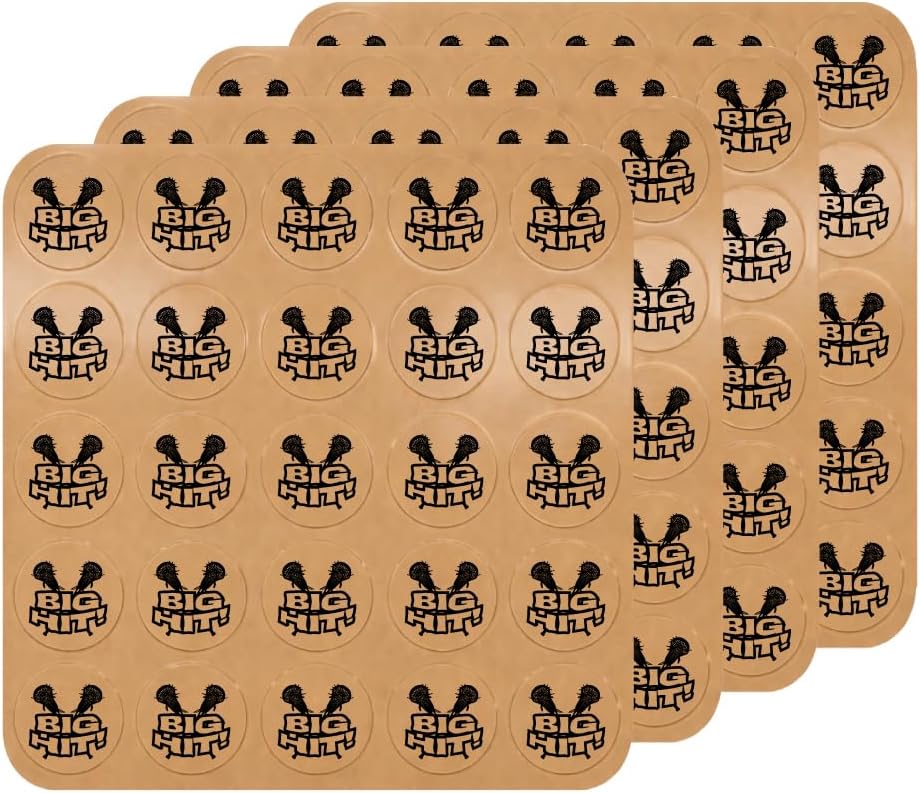 Big Hit Award Decals (Black on Clear) - 1 1/8" Circle - 100 Total Stickers (4 Sheets of 25) – 20 Mil Heavy-Duty Vinyl with Strong 3M Adhesive - Pro-Grade Punch-Out Stickers - Lacrosse