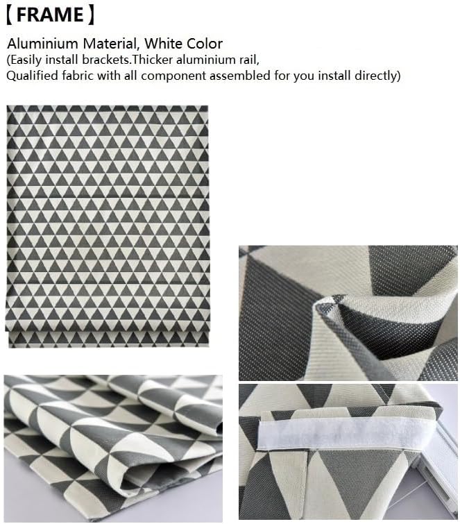 Manual or Electric Roman Blinds Modern Triangle Roman Shades Window Curtain Fabric Customize Size (RM-250108-ML-M/E)