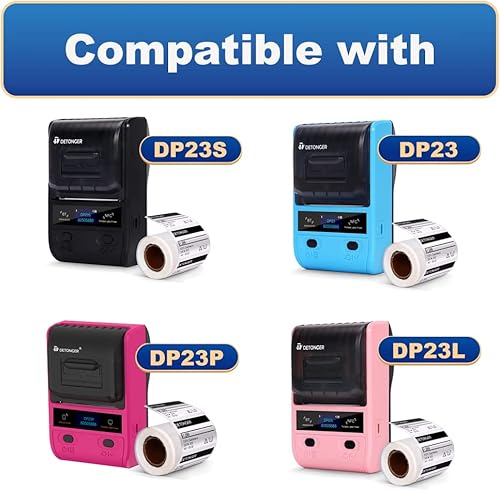 Miniatura 4 de Cinta para etiquetadora de 1.97 x 1.97 pulgadas (1.969 x 1.969 in), etiqueta amarilla térmica, impermeable, para organización de oficina en casa,