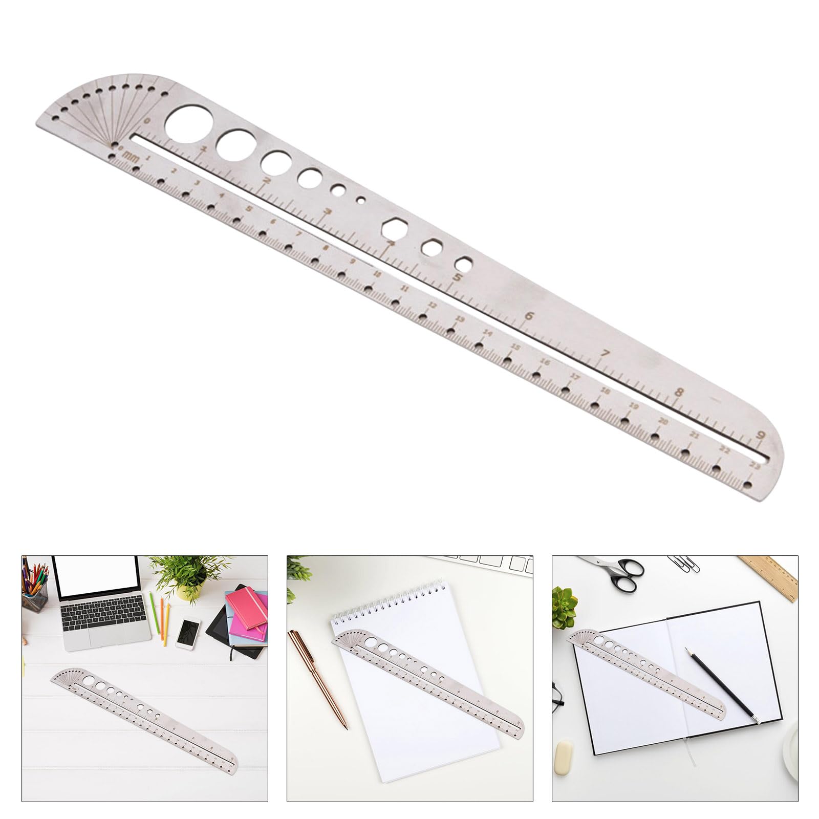 9inch Angles Gauges with Multiple Functions Long Service Angles Rulers Steel Precisions Drafting for Accurate Measuring