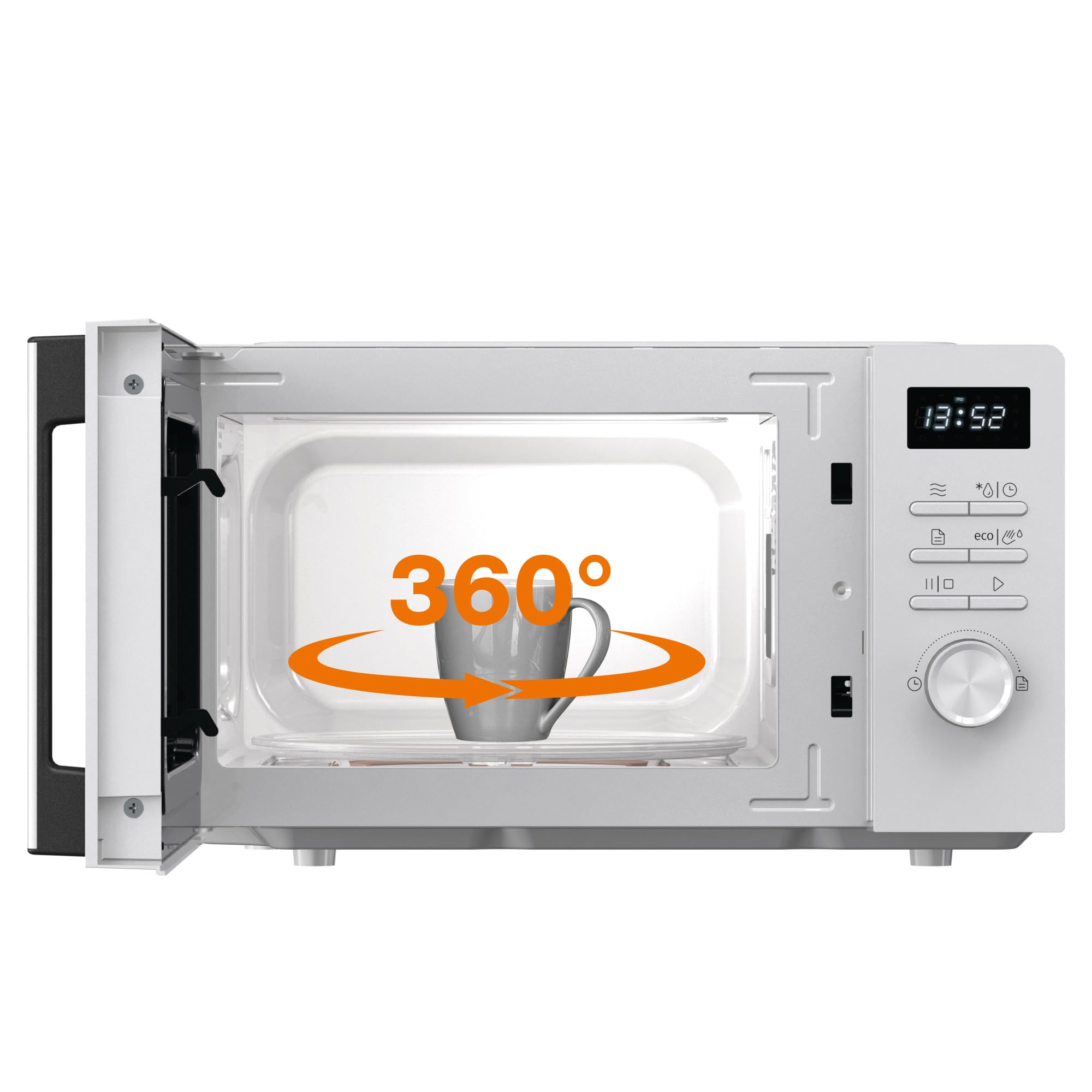 Gorenje MO20A3WH Mikrowelle 20L 800W AquaClean AutoMenü Touch Control LED Display Weiß