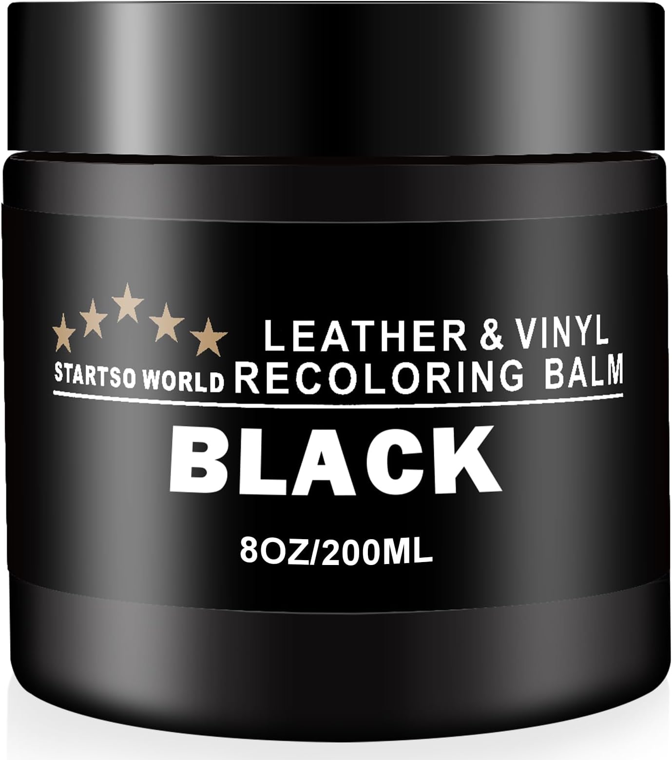 Leather Recolouring Balm 200ml | Black Leather Repair Kit for Furniture, Leather Color Restorer for Couches | Leather Dye | Repair, Restore & Renew Old, Faded Leather
