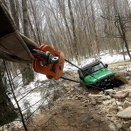 GearAmerica Snatch Block 9Ton | Heavy Duty Winch Pulley System for Synthetic Rope or Steel Cable | Double your Winch Capacity, Extend Life, Control Direction of Pull | Best Off-Road Recovery Accessory