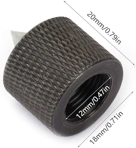 Miniatura 2 de Torno de madera con punta de carburo centro vivo centro de rotación de 0.472 in punta de carburo cono mini accesorio de torno multiusos