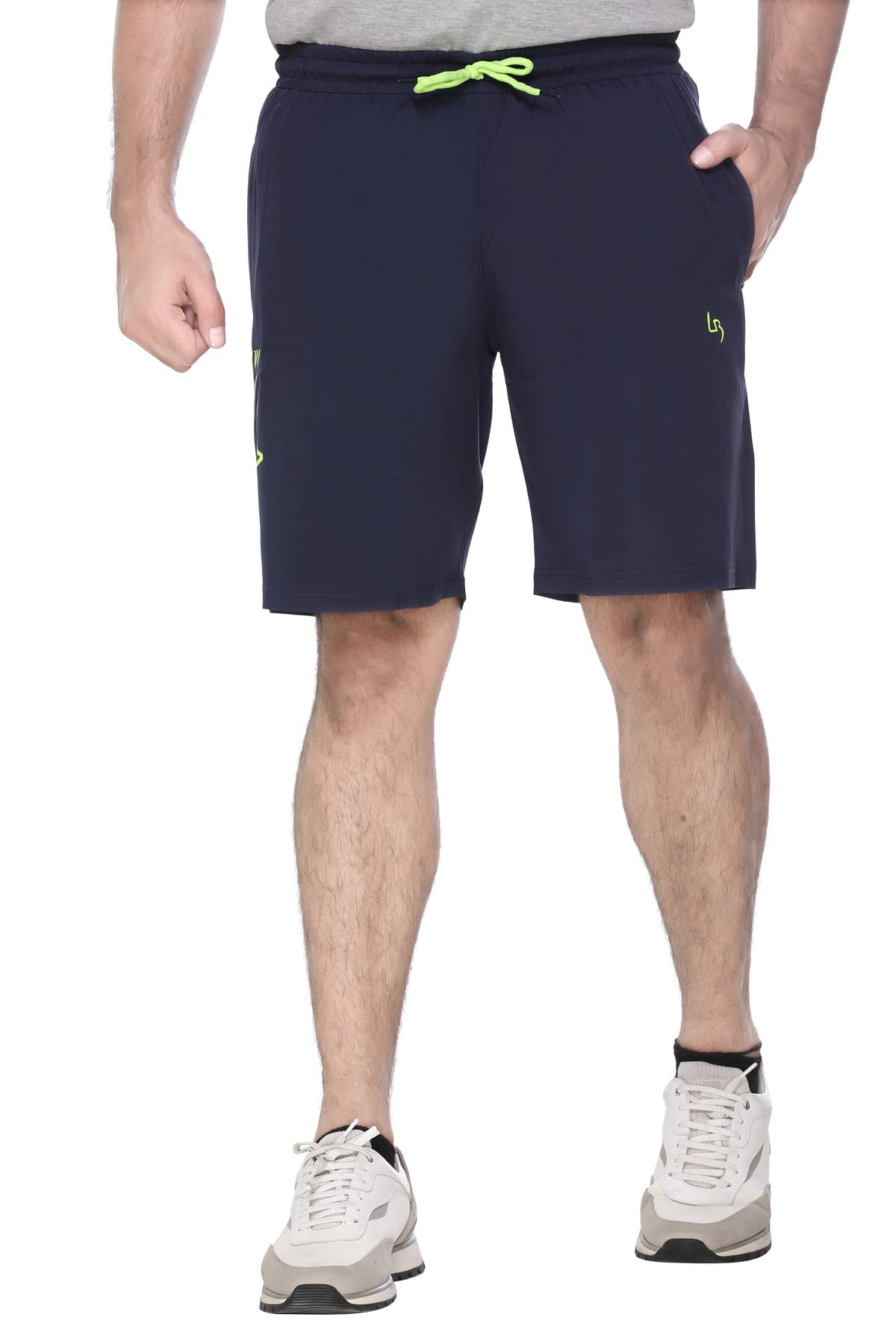 leebonee Men's Solid Navy Blue Elevate Dri Fit Shorts-picture-37