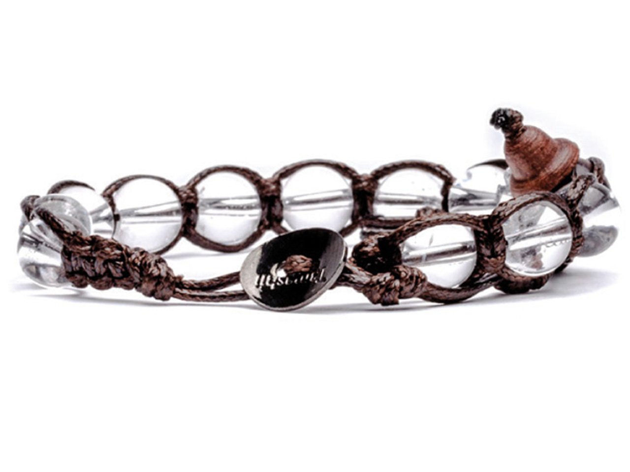 Tamashii Bracciale Originale Tibetano In Pietre Naturali - Cristallo Di Rocca, Fatto A Mano, Gioiello Energetico, 24 Mesi Garanzia