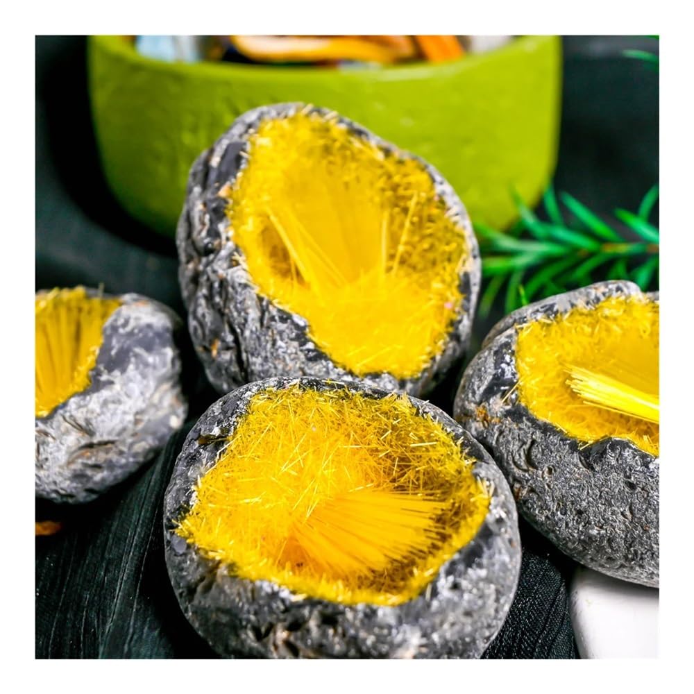 100-150 g 1 Pieza de Huevos de geoda Amarilla