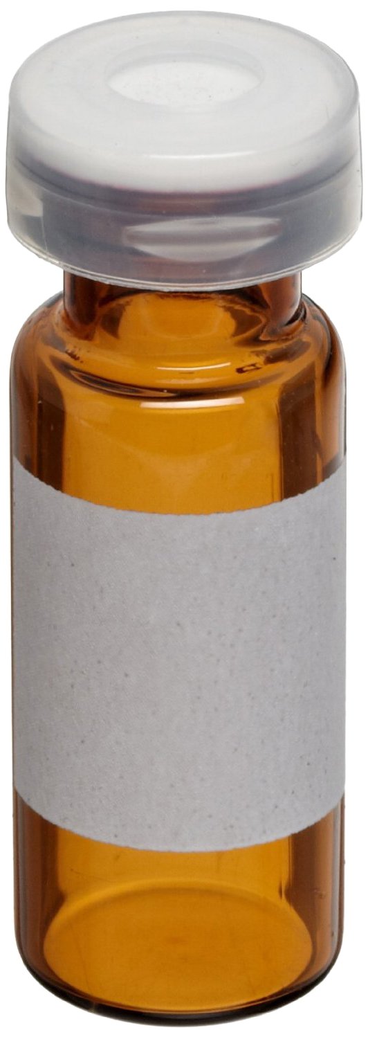 National ScientificTarget Snap-It Convenience Kit, Amber Glass I-D(TM), Clear Cap, PTFE/RR, 2mL (Pack of 100)