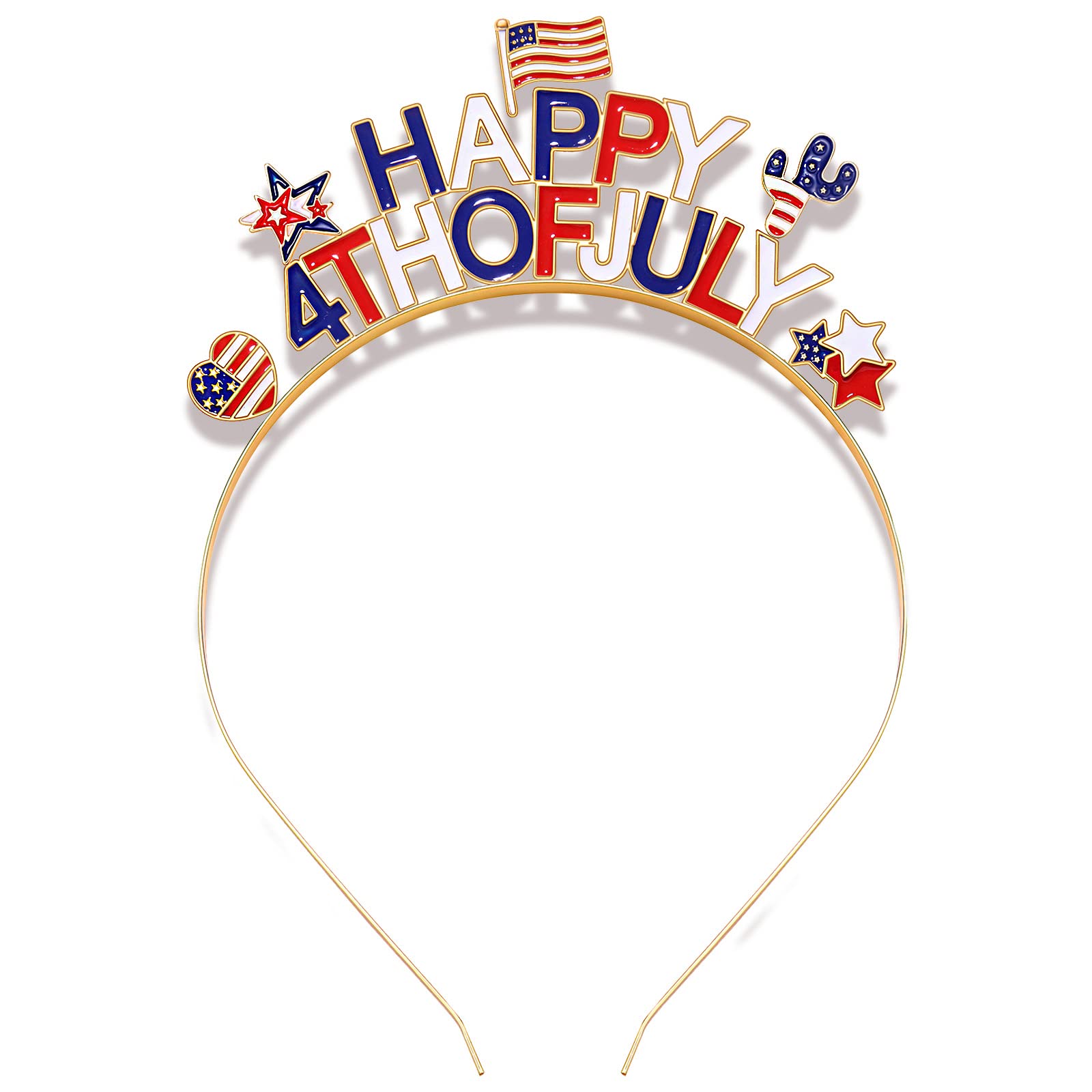 PHALIN American Flag Headband 4th of July Star Hairband for Women Independence Day Patriotic Hair Accessory Party Favors