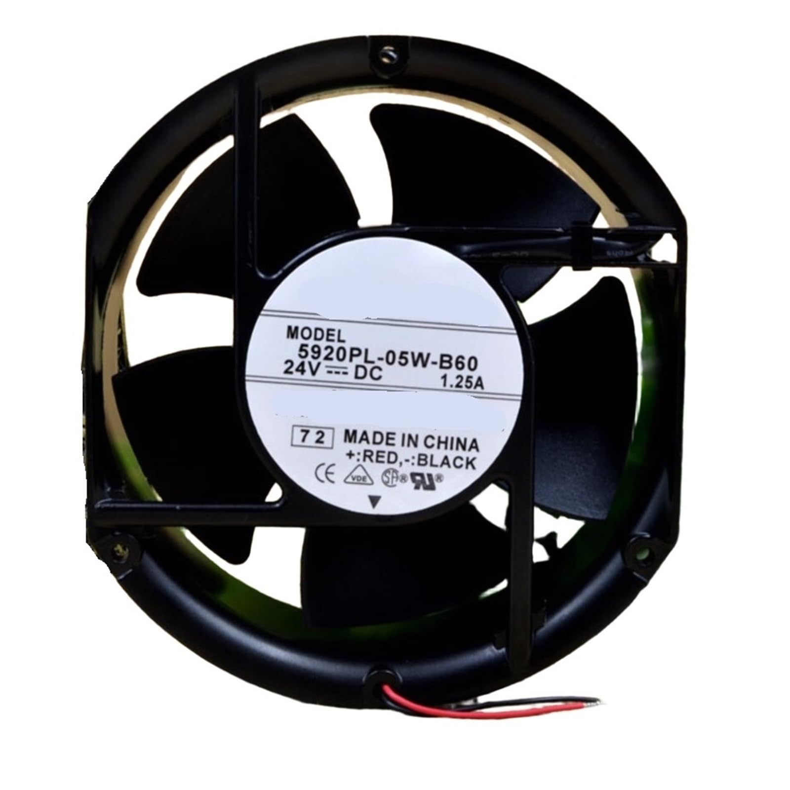 LZIKKGKI 5920PL-05W-B60 24V 1.25A 17CM Cooling Fan, 3500RPM, 260CFM