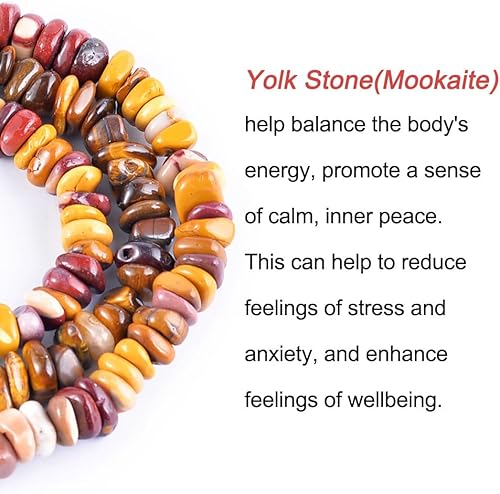 Miniatura 9 de 100 cuentas de piedra natural para hacer joyas de 0.5 pulgadas, cuentas de cristal sueltas redondas irregulares perforadas para pulseras, collares,