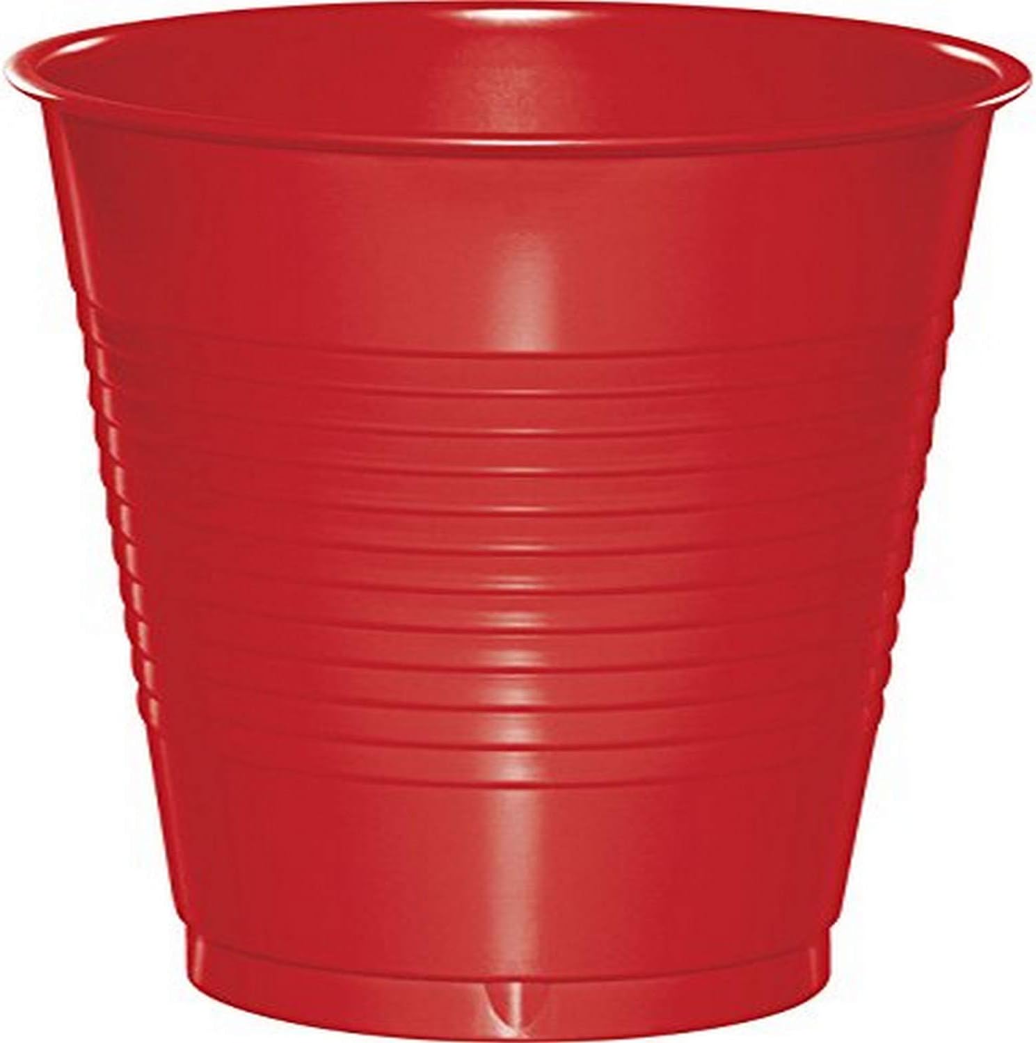 50-Count Touch of Color 16-Ounce Plastic Cups, Classic Red