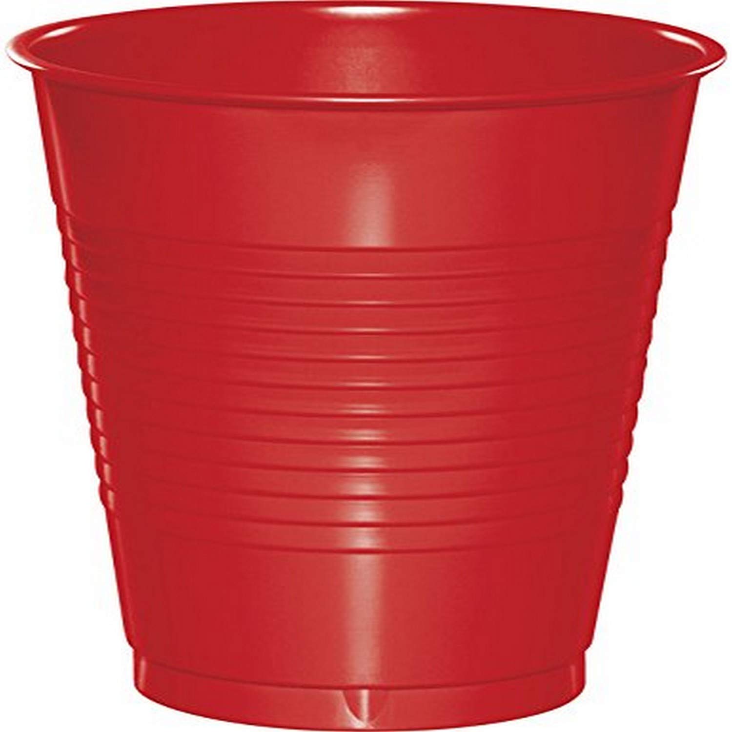 50-Count Touch of Color 16-Ounce Plastic Cups, Classic Red