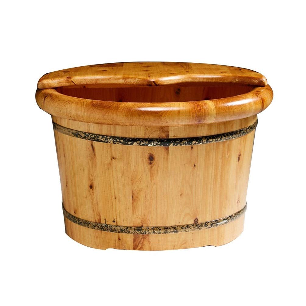 Giuin Vasca per pediluvio in Legno, Vasca per pediluvio per Mettere a Bagno i Piedi, Vasca massaggiante per pediluvio, bacinella per pediluvio per Mettere a Bagno i Piedi. (B) Lucky Star