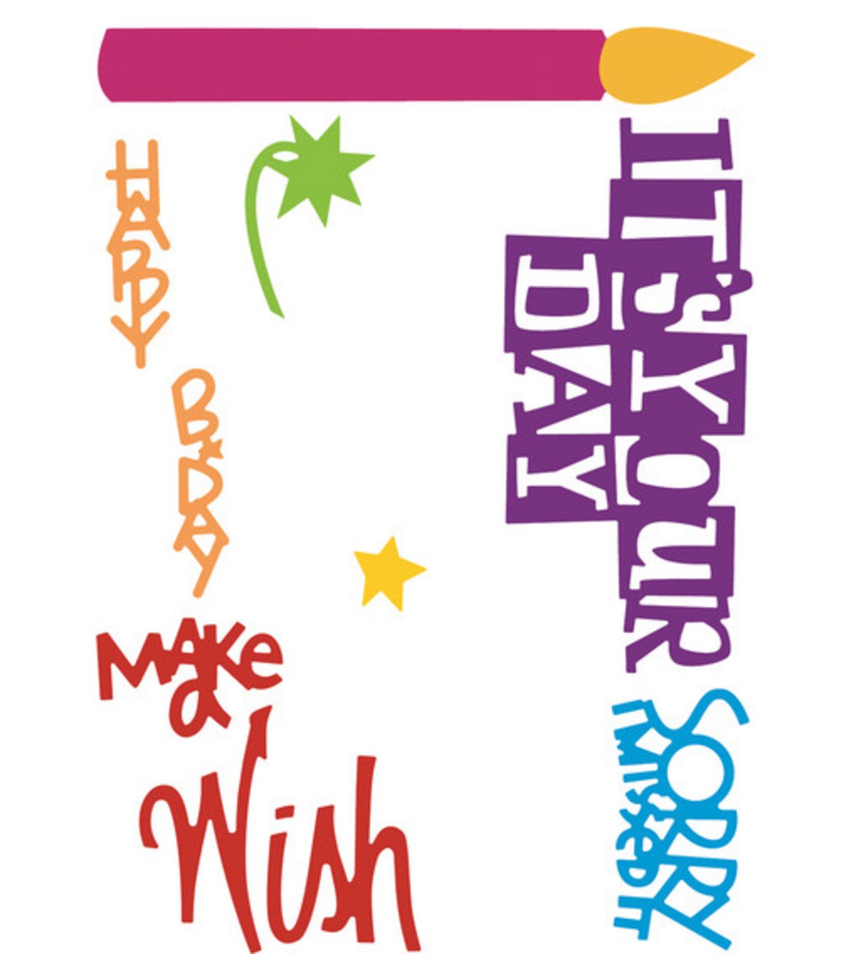 Cuttlebug A2 Cut and Embossing Sets, Birthday Wishes