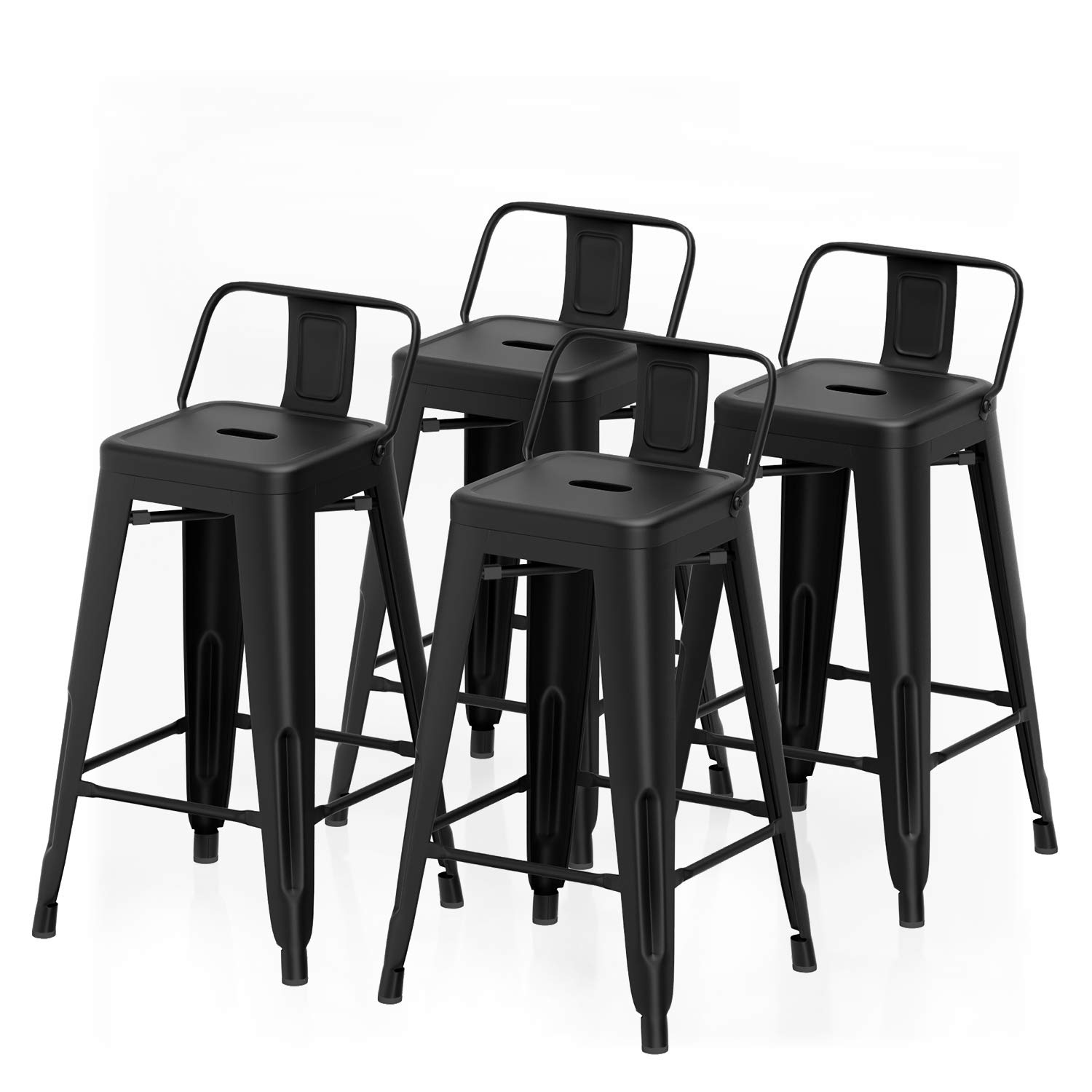 Buy VIPEK 26 Inches Counter Height Bar Stools 26" Metal Dining Stools with Low Back Barstools