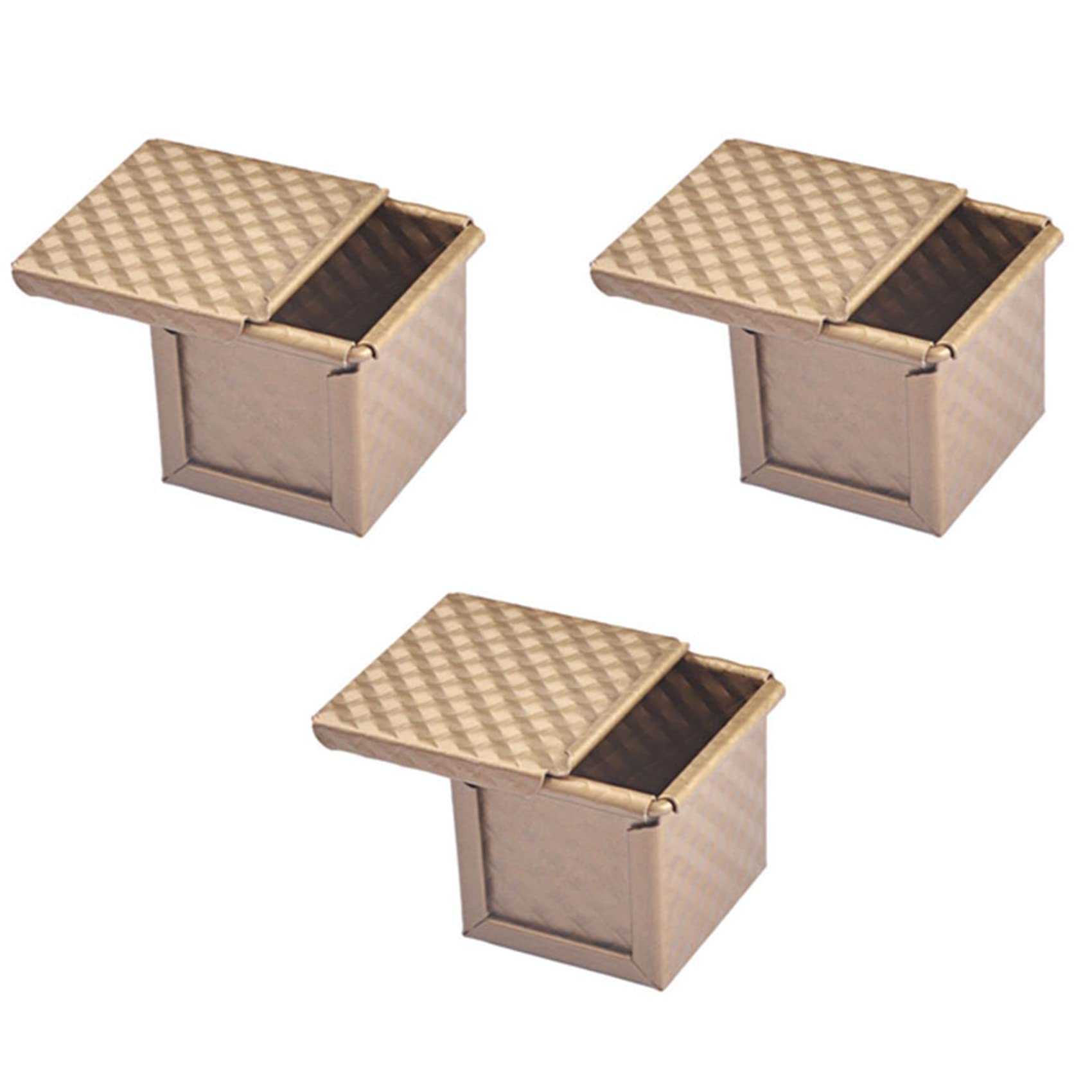 3X pagnotta quadrata con coperchio stampo toast pane pullman pagnotta con coperchio antiaderente mini quadrato