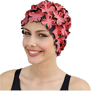 Fashy Gorro de baño para Mujer, Color Rojo, Talla única