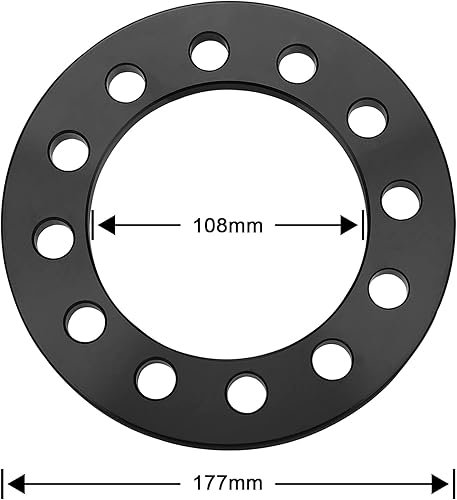 Miniatura 2 de IRONTEK Espaciadores de rueda de 0.236x5.315 in 0.236x5.500 in grosor de 12", orificio del cubo de 4.252 in para Ford F150, para Chevrolet