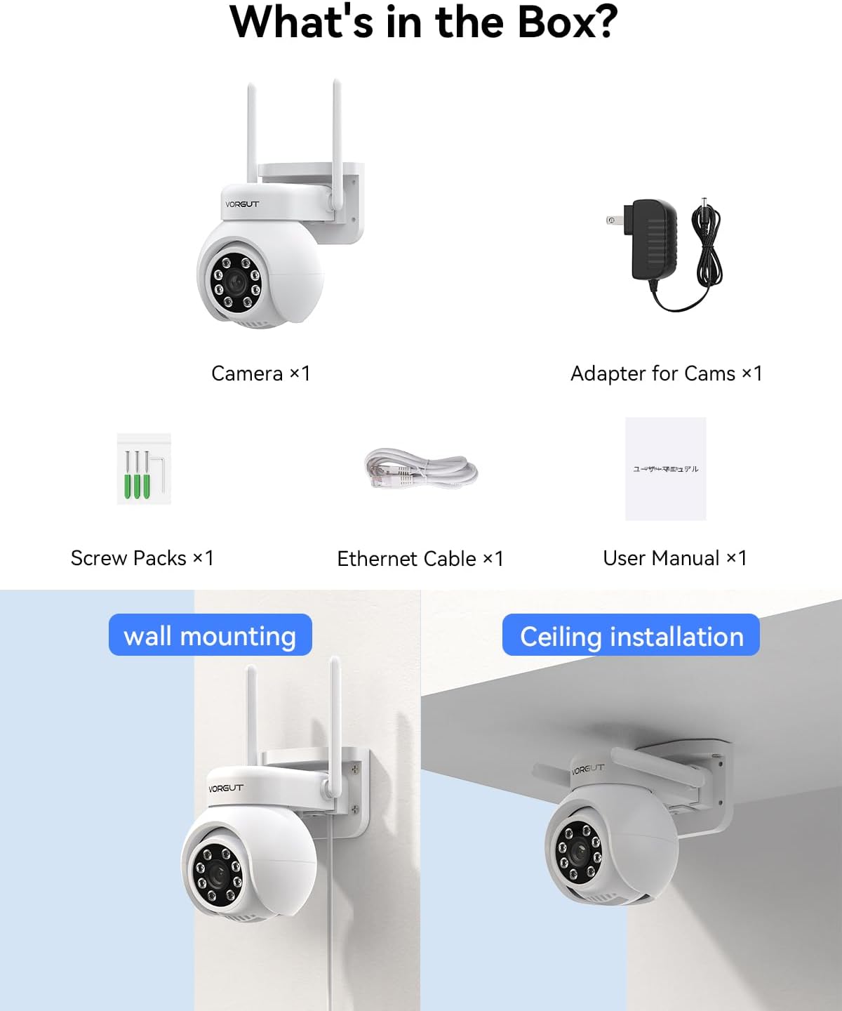Wireless Security Camera Outdoor, 3MP WiFi Camera, Color Night Vision, Auto Tracking, Pan/Tilt, 360° View, Motion Detection, IP66 Weatherproof, Cloud & SD Card Storage - Image 6