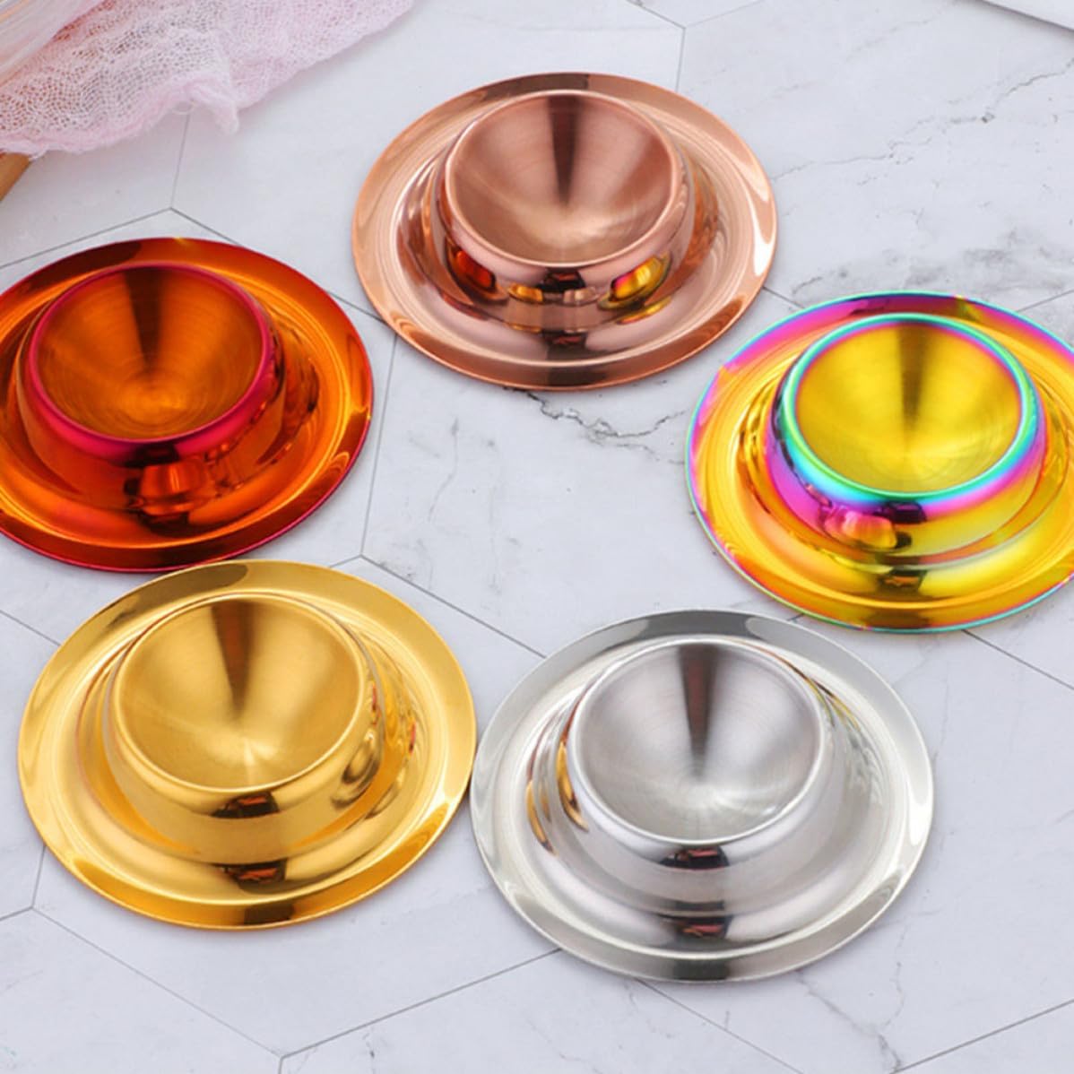 2pcs Stainless Steel Egg Cup Holder, Modern Serving