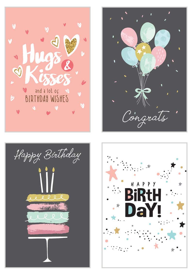 Edition Seidel Set di 12 biglietti di auguri di compleanno esclusivi con el