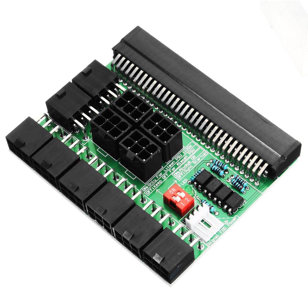 Pi+® (PiPlus®) 12 Ports Power Supply Breakout Board Adapter for DPS-1200FB 750/1200W Mining PSU
